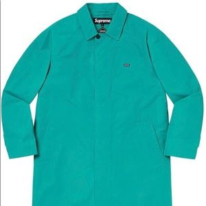 Men’s brand new Supreme Gore-Tex teal overcoat